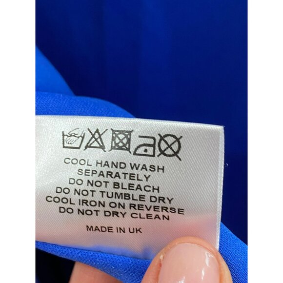 NWT With Love Jessica xx Blue Draped Evening Gown Size 12 - Picture 7 of 11